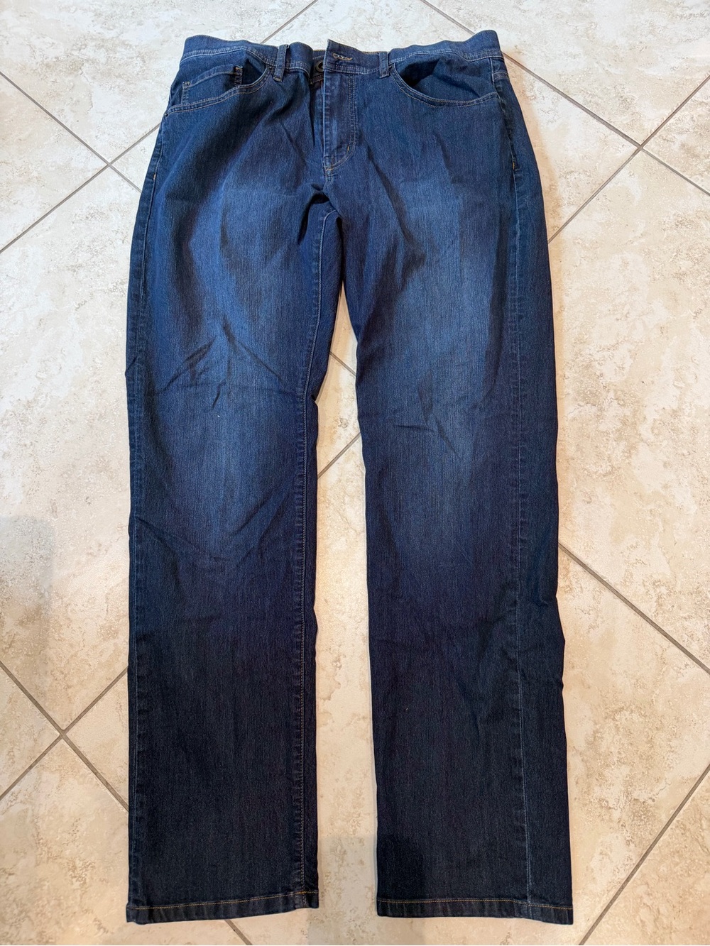 Travis Mathew Men's Dark Blue Straight Jeans